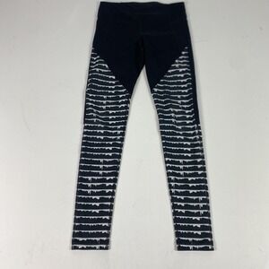 Under Armour Leggings Womens Medium Black Striped Ankle Yoga Running Gym Pants